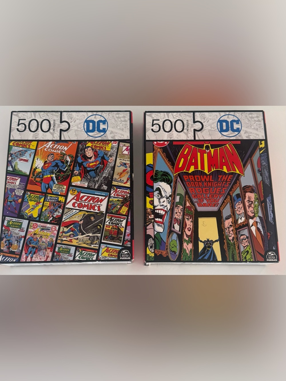 Spin Master Inc Vintage DC Comics 2 puzzles never opened . 500 pieces each